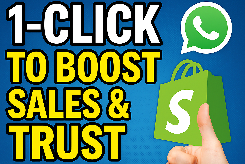1-Click to Boost Sales & Trust on Your Shopify Store by Adding a WhatsApp Bubble
