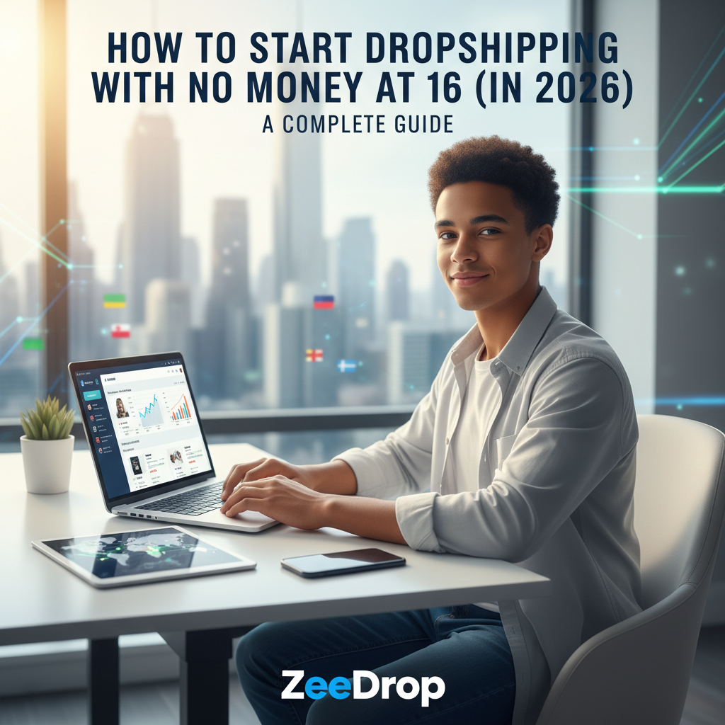 How to Start Dropshipping with No Money at 16 (in 2026): A Complete Guide